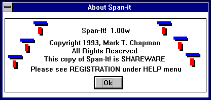 "About" screen from Span-It!