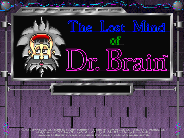 Title screen from The Lost Mind of Dr. Brain