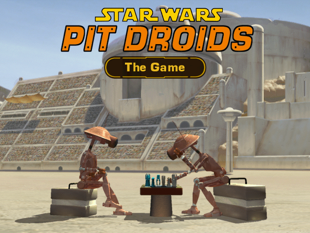 Title screen from Star Wars Pit Droids!