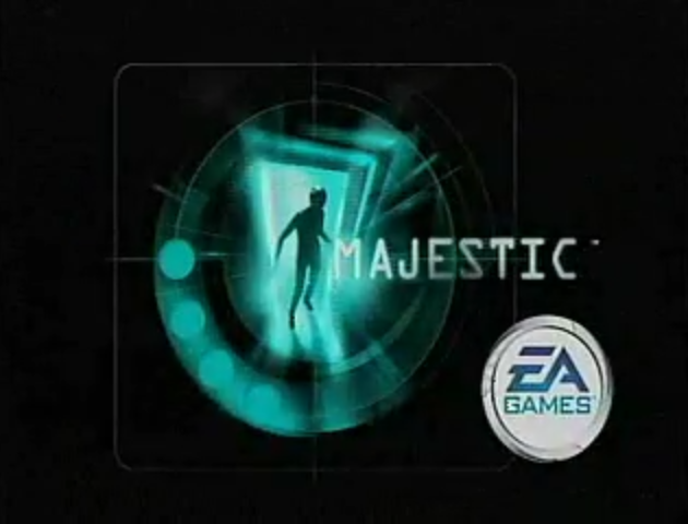 Screencapture of the Majestic and EA Games logos from a publicity video by Mercury Multimedia