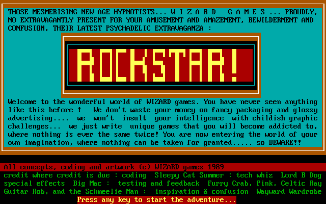 Title screen from Rockstar!