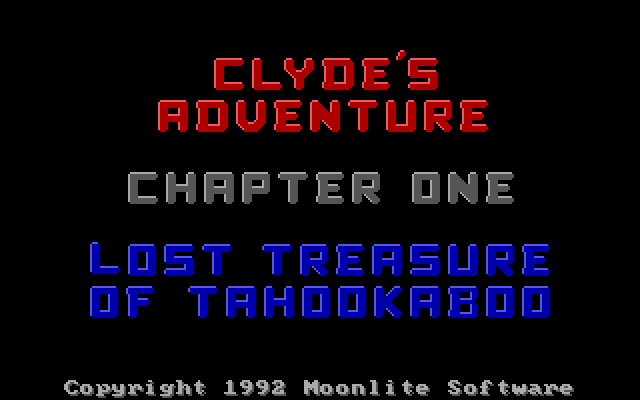 Title screen from Clyde's Adventure