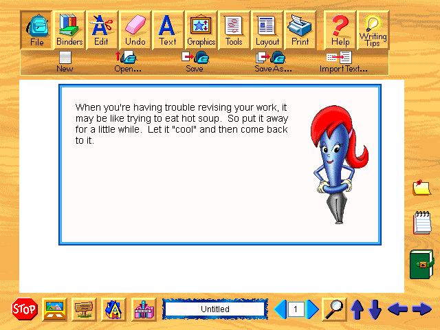 Screenshot from Ultimate Writing & Creativity Center