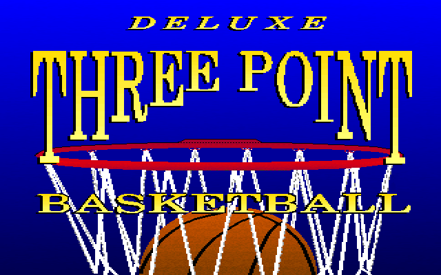 Title screen from Three Point Basketball Deluxe