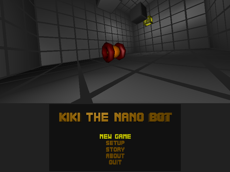 Title screen from kiki the nano bot