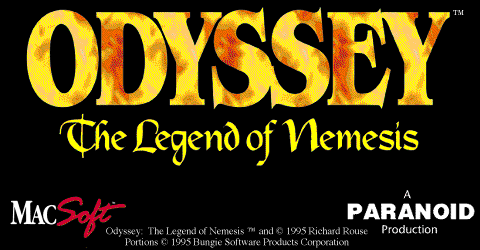 Title screen from Odyssey: The Legend of Nemesis