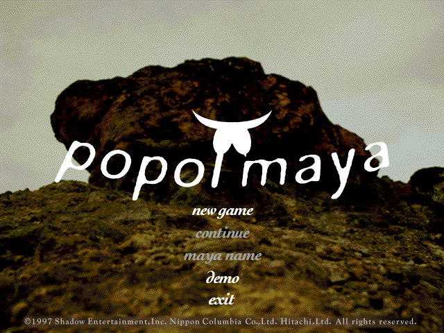 Title screen from popol maya