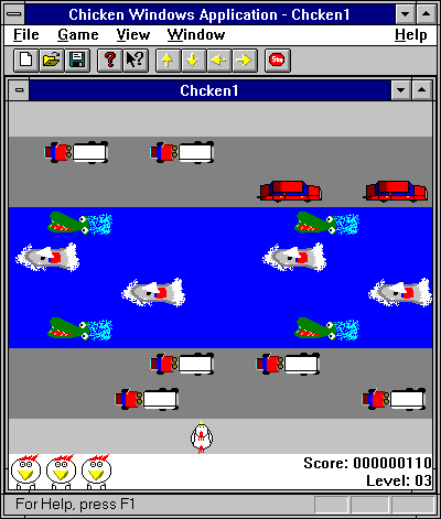Interface inicial do jogo Chicken Cross the Road Fonte: Chicken