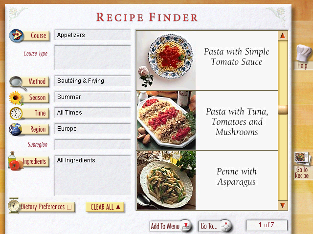 Screenshot from Williams-Sonoma Guide to Good Cooking