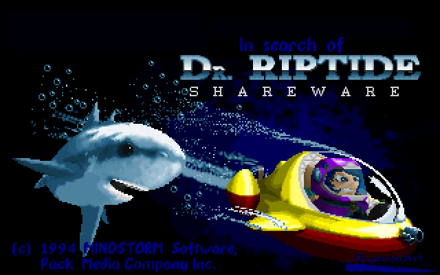 Title screen from In Search of Dr. Riptide