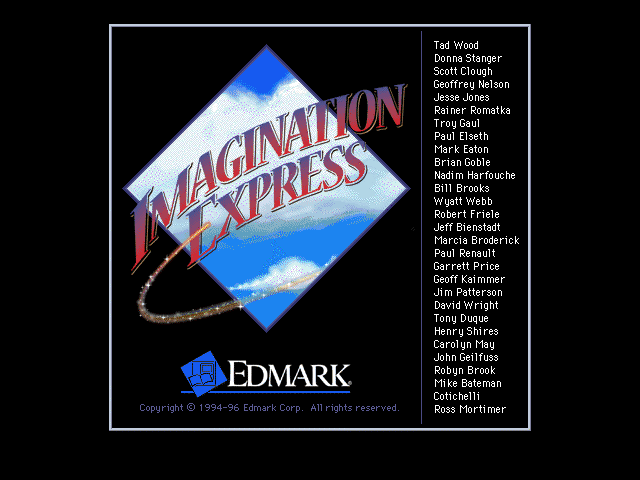 Title screen from Imagination Express