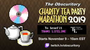 The Obscuritory Charity Tea Party Marathon 2019 banner