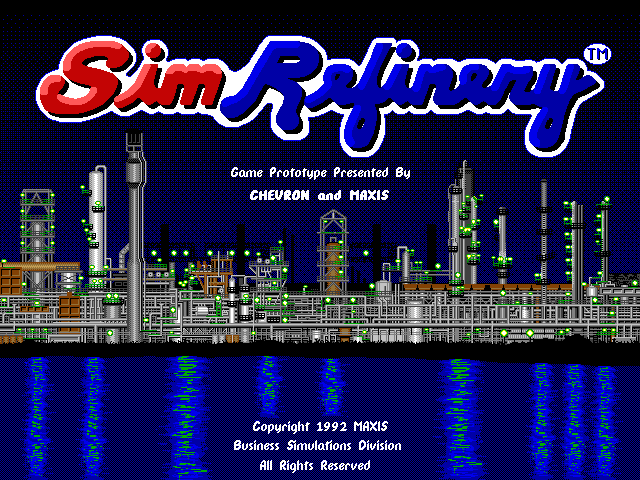 Title screen from SimRefinery