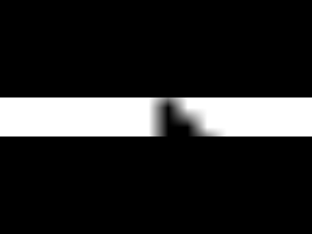 A completely inscrutable screenshot that appears to be rendering at the wrong resolution. There's a black hand-shaped blob that's supposed to be the cursor.